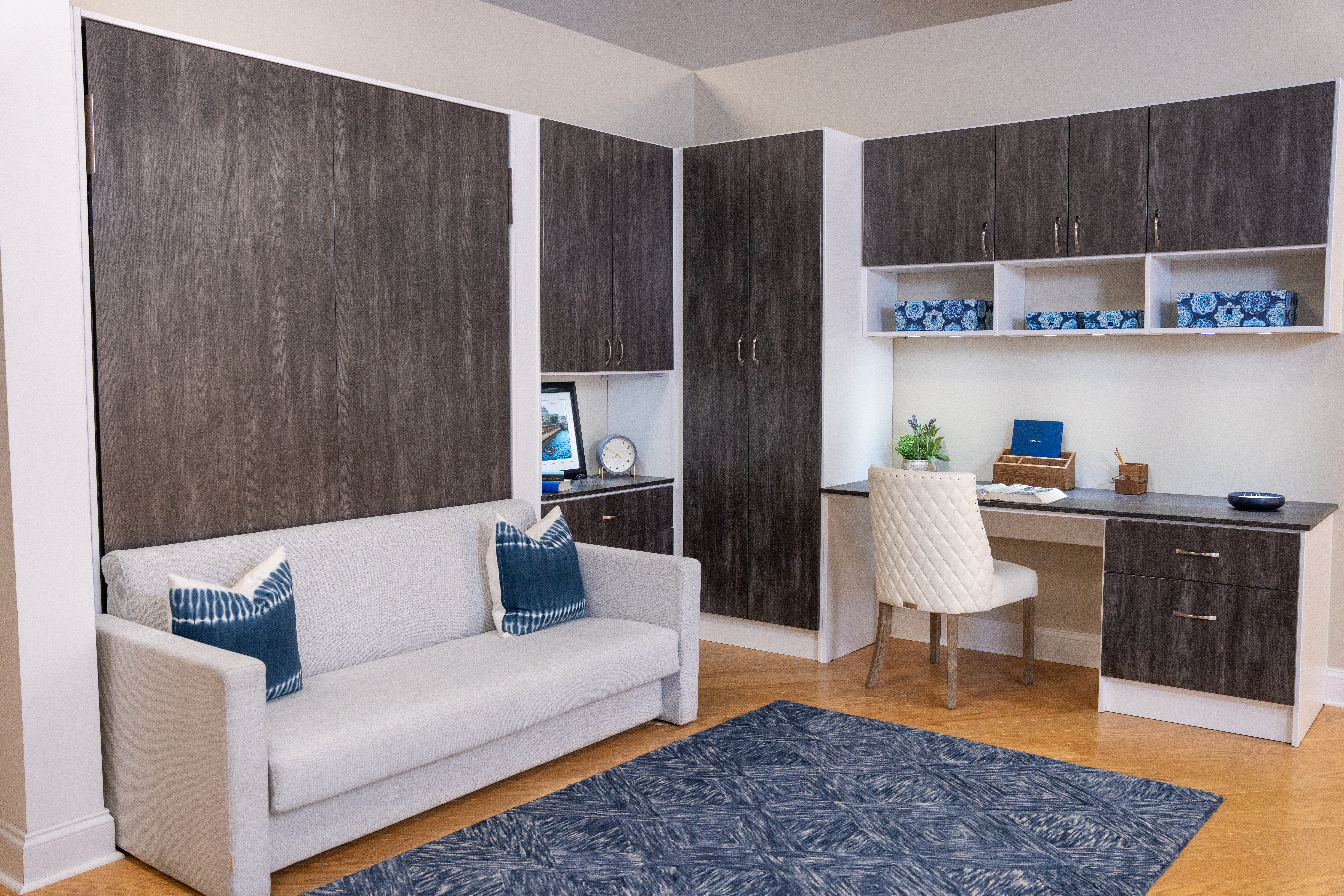 den converted into an office