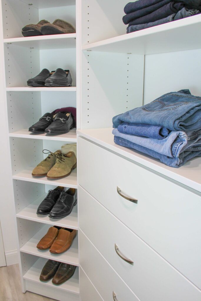 angled corner closet