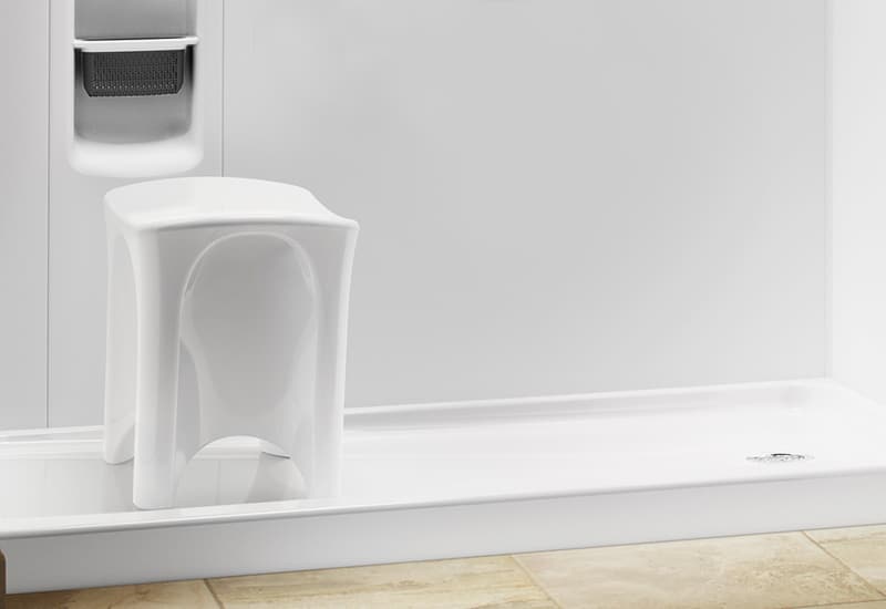 Kohler LuxStone Walk-in Shower removable seat