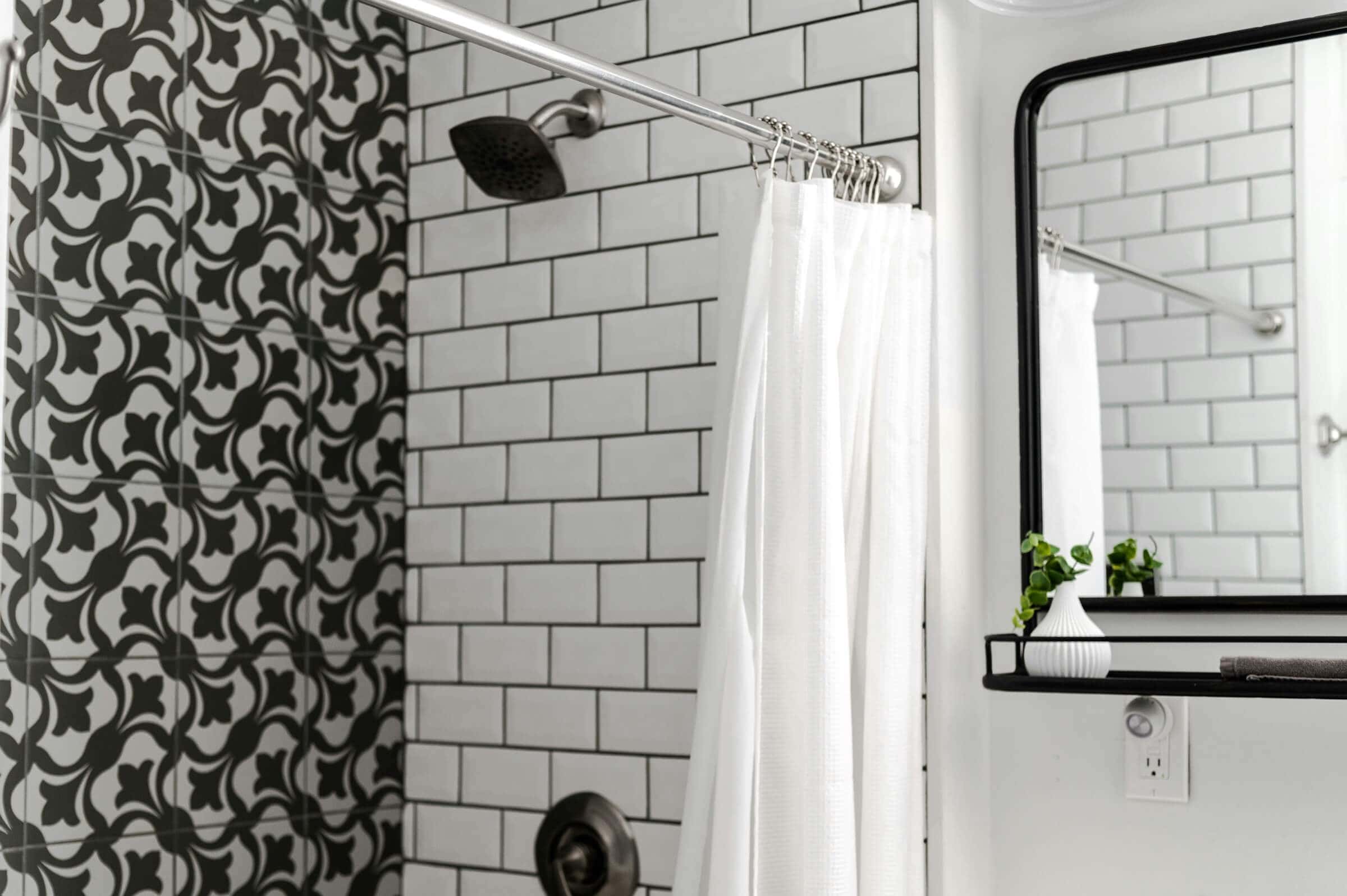 shower curtain|walk-in shower drain