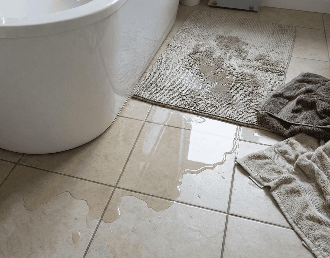 leaking bathtub